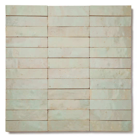 Carrelage Zellige Marocain Vert Tilleul 2,5x10 cm