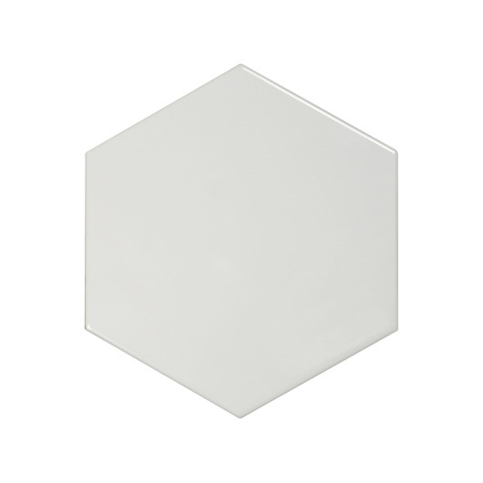 Carrelage mural hexagonal Blanc Brillant 17x15x0,8 cm