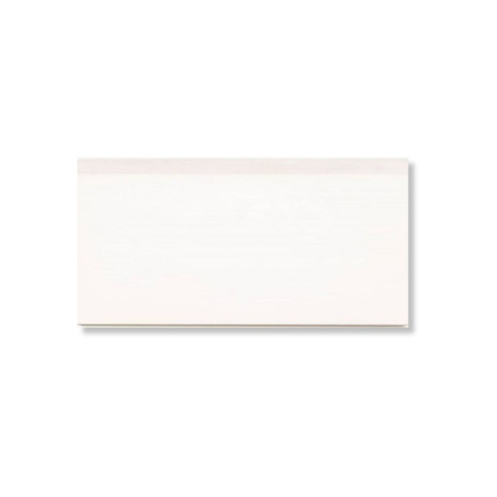 Plinthe carreau de ciment véritable uni Blanc Cassé 20x10x1,6 cm