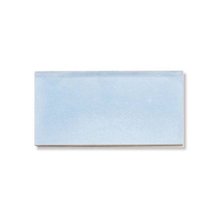 Plinthe carreau de ciment véritable uni Bleu 20x10x1,6 cm