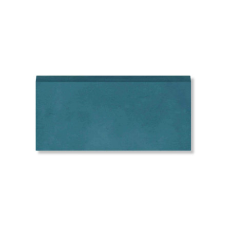 Plinthe carreau de ciment véritable uni Bleu Foncé 20x10x1,6 cm
