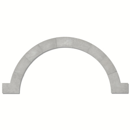 Margelles pour escalier roman Pierre de l'Atlas Gris 150x33x3 cm Bord 1/2 Rond