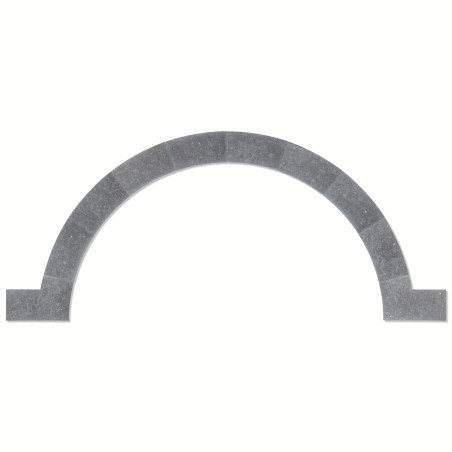 Margelles pour escalier roman Pierre d'Egypte Grise 150x30x3 cm Bord 1/2 Rond