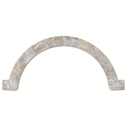 Margelles pour escalier roman Travertin Gris Silver 1er choix R150x33x5 cm Bord 1/2 Rond