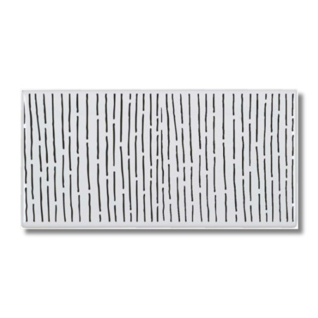 Carrelage métro Blanc décor noir sérigraphié stries verticales 7,5x15x0,8 cm