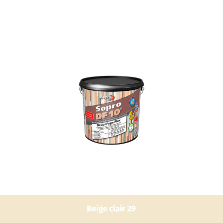 Joint souple carrelage céramique et pierre 1 à 10 mm - Beige clair 29 - Grain fin - Sopro DF 10 - 1 kg