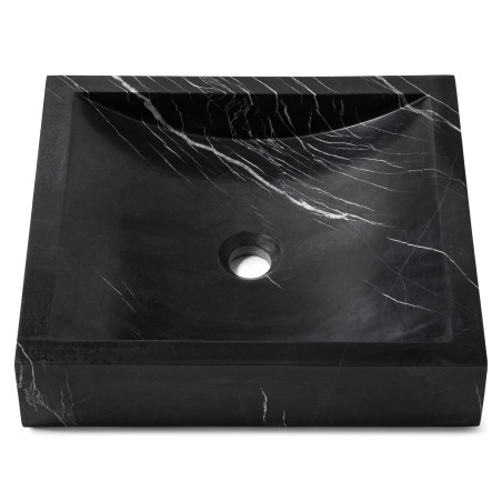 Vasque à poser rectangulaire Marbre Noir 45x40x10 cm