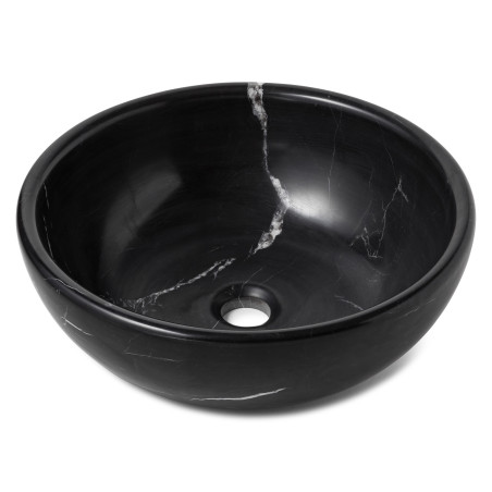 Vasque à poser ronde Marbre Noir 42x15 cm