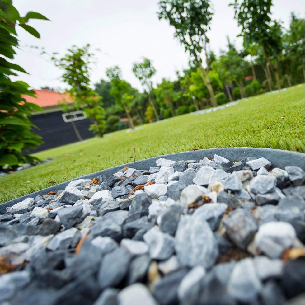 30 Pièces Bordure De Jardin 7.5m Effet Pierre Grise - Bordure Pelouse Plastique Flexible Pour Parterres
