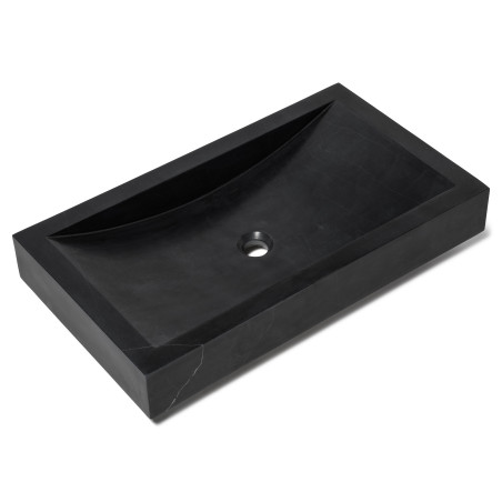 Vasque Marbre Noir 70x40x10 cm (veinage léger ou non veiné selon modèle)