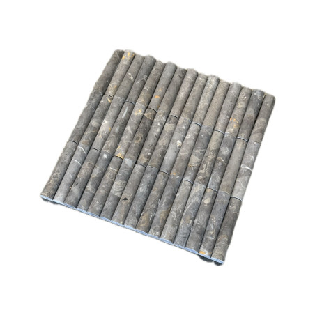 Mosaïque pierre naturelle grise effet bambou (lot de 0,45 m² : 5 plaques de 30x30 cm)