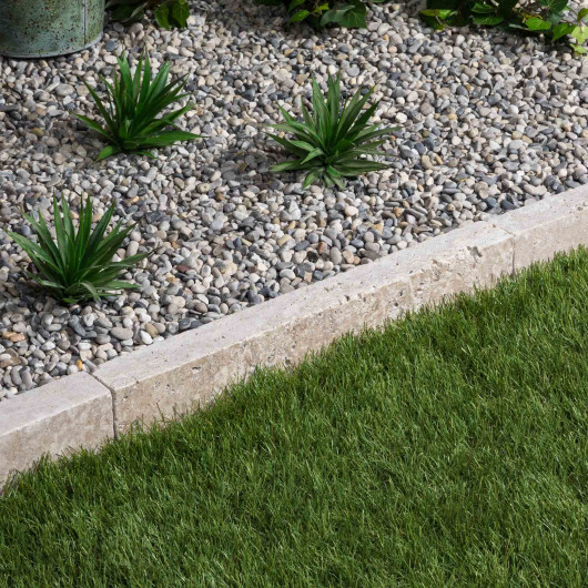 Bordure de jardin Travertin Beige Mix 50x7x5 cm