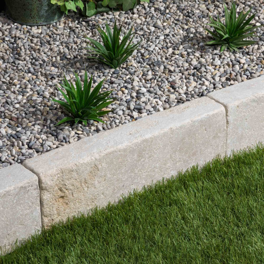 Bordure de jardin Pierre de l'Atlas Beige 50x15x8 cm