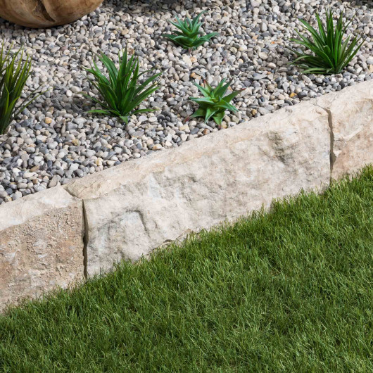 Bordure de jardin Pierre Saint Laurent Beige 50x15x7 cm