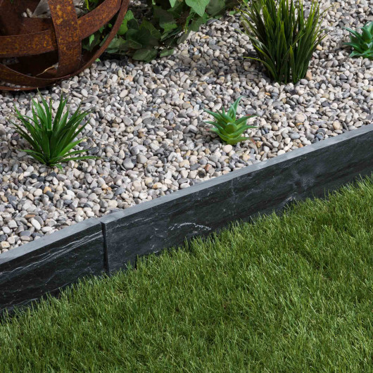 Bordure de jardin Ardoise Noire 100x10x3 cm