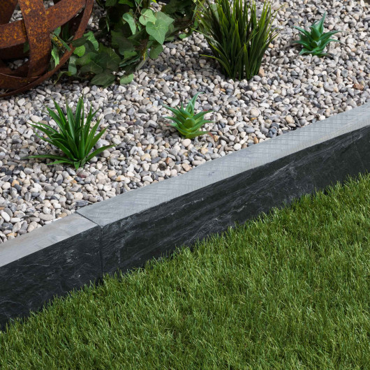 Bordure de jardin Ardoise Noire 100x10x6 cm