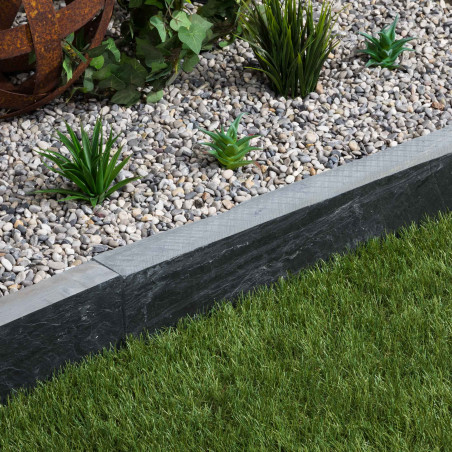 Bordure de jardin Ardoise Noire 100x10x6 cm