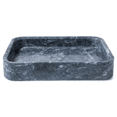 Vasque à poser rectangulaire  Marbre Gris 60x40x10 cm