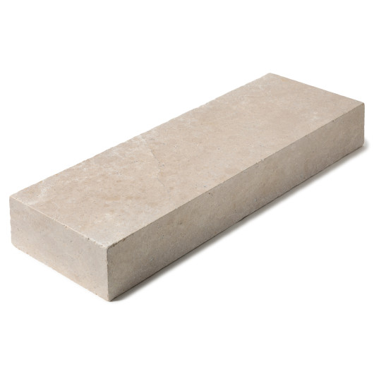 Margelle massive pierre naturelle Egypte Beige 100x35x15 cm Bord Droit