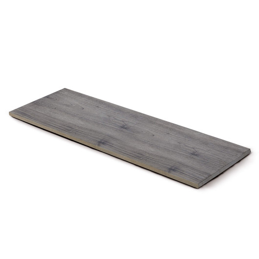 Pas japonais Rectangle Grès cérame effet Bois Gris Foresta 120x40x2 cm