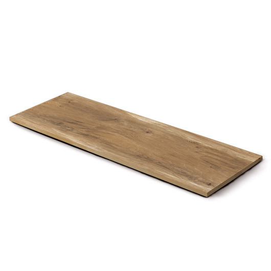 Pas japonais Rectangle Grès cérame effet Bois Marron Metsa 120x40x2 cm