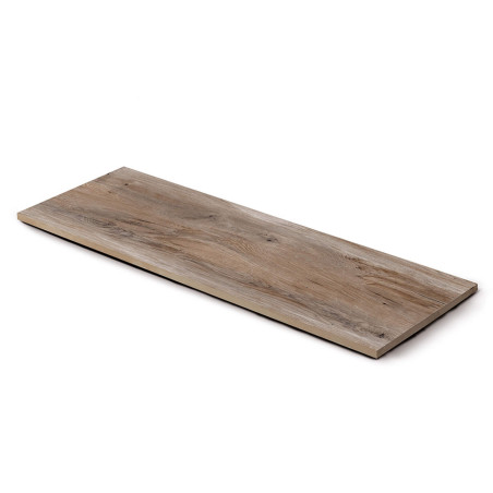 Pas japonais Rectangle Grès cérame effet Bois Marron Legno 120x40x2 cm