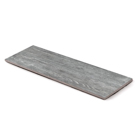 Pas japonais Rectangle Grès cérame effet Bois Gris Hutan 120x40x2 cm