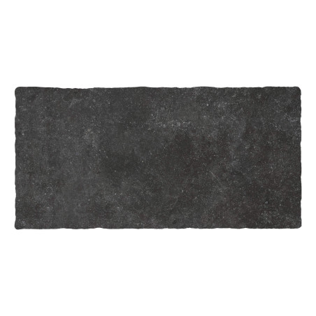 Pas japonais en grès cérame effet pierre Noire 40x80x2 cm