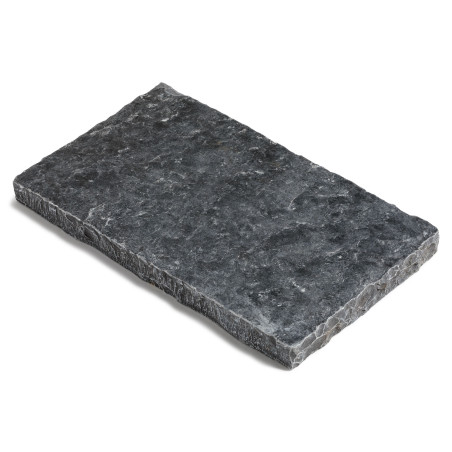 Pas japonais en pierre naturelle Tandur Noir 50x30x4 cm