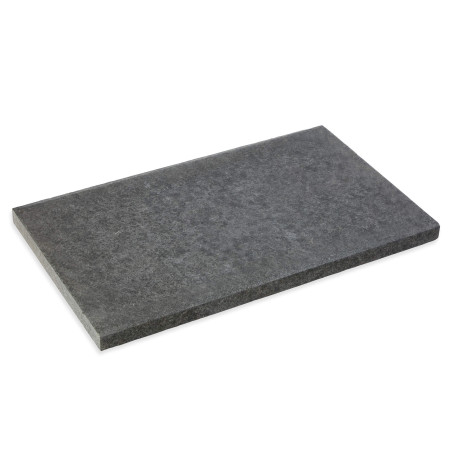 Dessus de marche pierre naturelle Granit Noir 60x35x3 cm Bord Droit