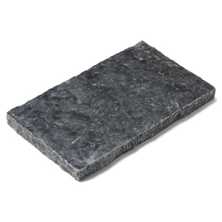 Dessus de marche pierre naturelle Tandur Noir 50x30x4 cm Bord Naturel