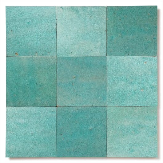 Carrelage Zellige Marocain Vert Pacifique 10x10 cm