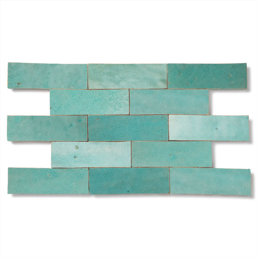 Carrelage Zellige Marocain Vert Pacifique 5x15 cm
