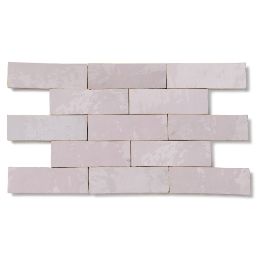 Carrelage Zellige Marocain Rose Pale 5x15 cm