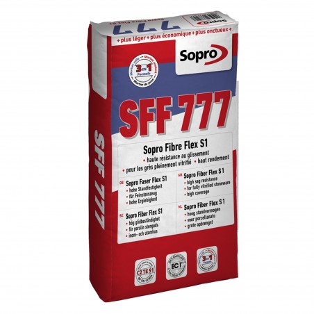 Colle grise pour carrelage et pierre naturelle - Sopro SFF 777 - 20 kg