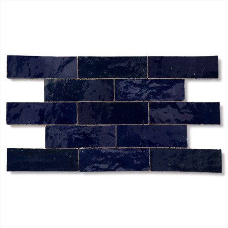 Carrelage Zellige Marocain Bleu Nuit 5x15 cm