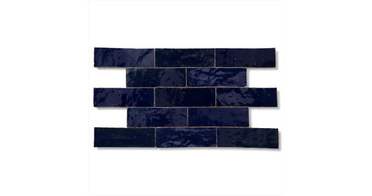 Carrelage Zellige Marocain Bleu Nuit 5x15 cm