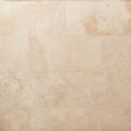 Carrelage mural Travertin Beige Clair 1er choix 61x30,5x1,2 cm Brossé