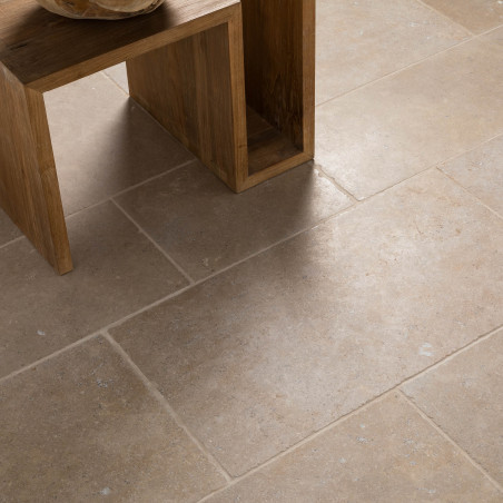 Dallage Pierre d'Egypte Beige Long. Librex30-40x1,5 cm - Intérieur et Extérieur