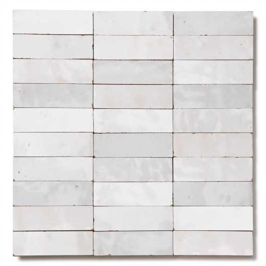 Carrelage Zellige Marocain Blanc Fes 3x10 cm