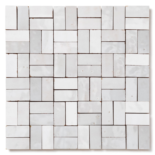 Carrelage Zellige Marocain Blanc Fes 2,4x4,9 cm