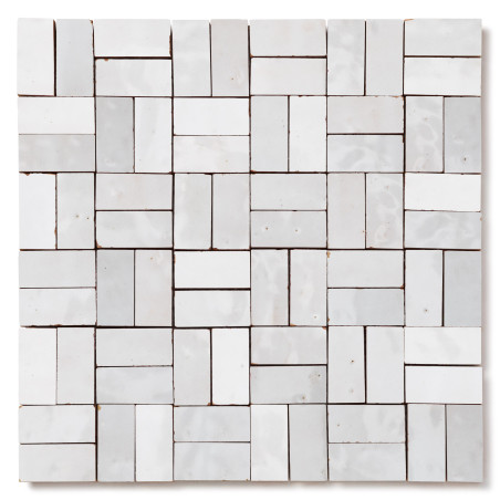 Carrelage Zellige Marocain Blanc Fes 2,4x4,9 cm