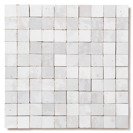 Carrelage Zellige Marocain Blanc Fes 3x3 cm