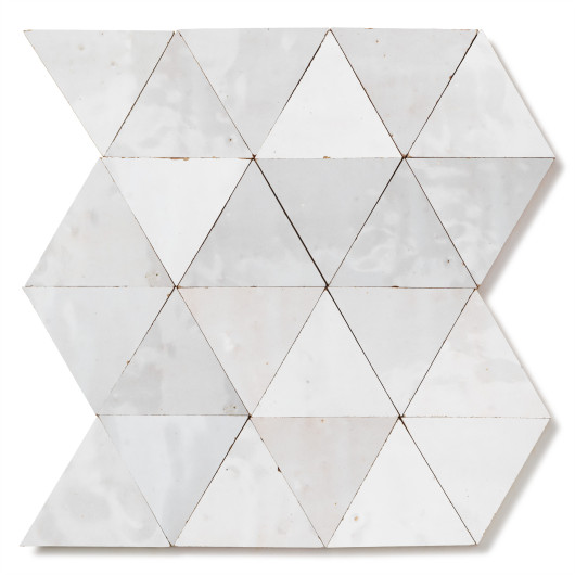 Carrelage Zellige Marocain Blanc Fes Grand Triangle 10 cm