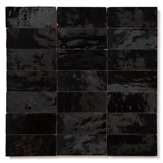 Carrelage Zellige Marocain Noir Intense 4,2x10 cm