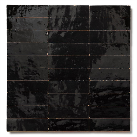 Carrelage Zellige Marocain Noir Intense 3x10 cm