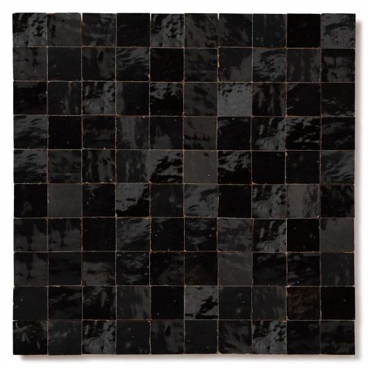 Carrelage Zellige Marocain Noir Intense 3x3 cm