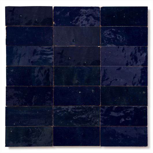 Carrelage Zellige Marocain Bleu Nuit 4,2x10 cm