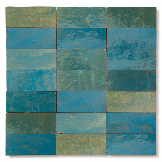 Carrelage Zellige Marocain Bleu Lazuli 4,2x10 cm