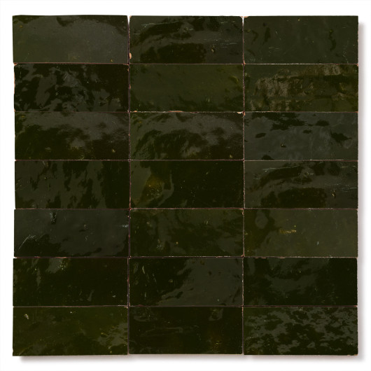Carrelage Zellige Marocain Vert Empire 4,2x10 cm